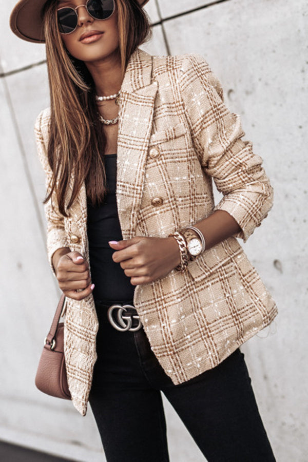 Elise – Timeless Plaid Blazer