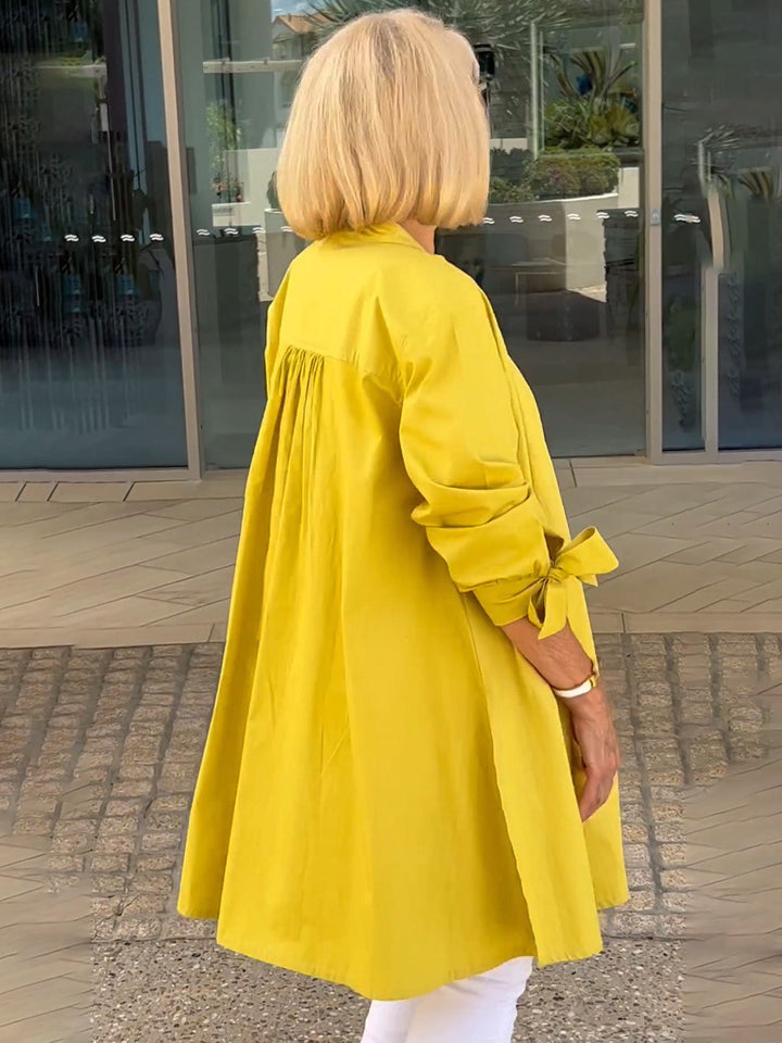 Liora – Long Shirt Jacket with Buttons