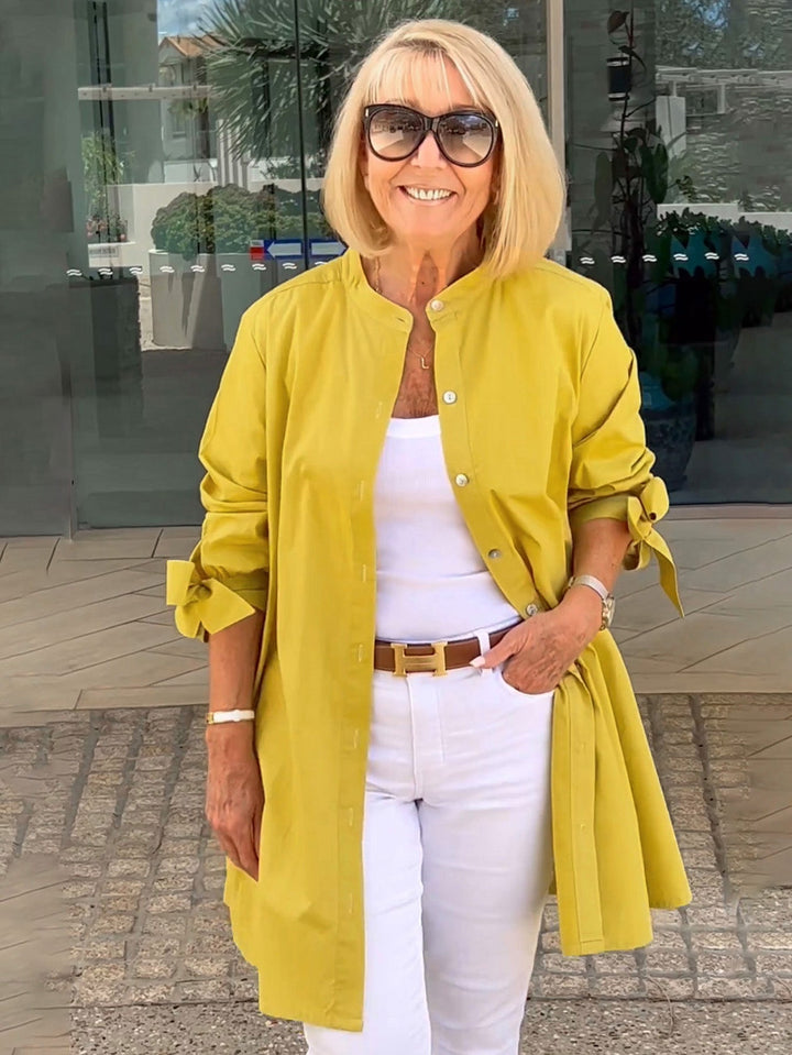Liora – Long Shirt Jacket with Buttons