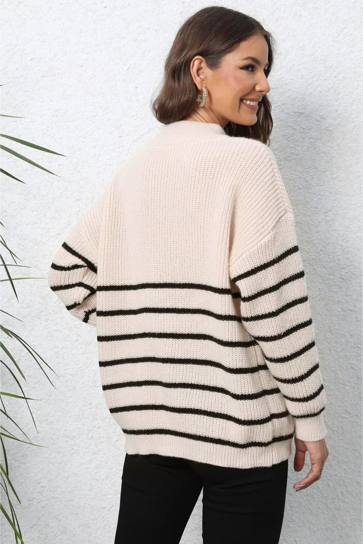 Lauren - Long Sleeve Zip-Up Sweater