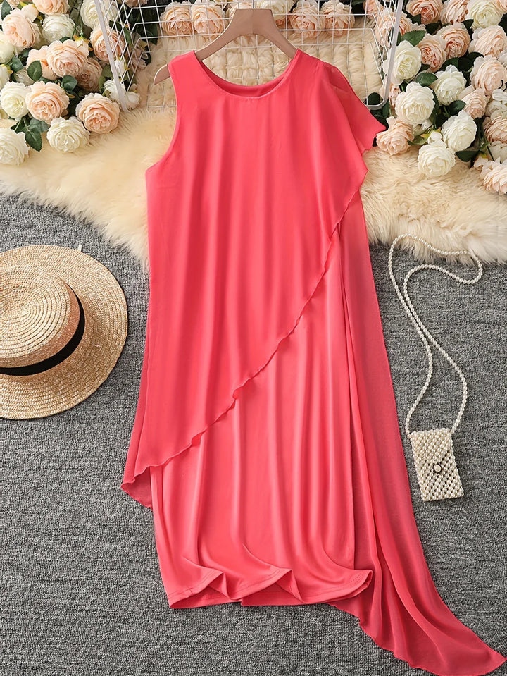 Maren - Elegant Midi Dress With Sleeveless