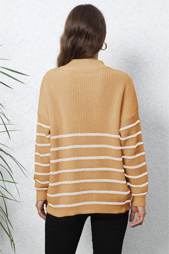 Lauren - Long Sleeve Zip-Up Sweater