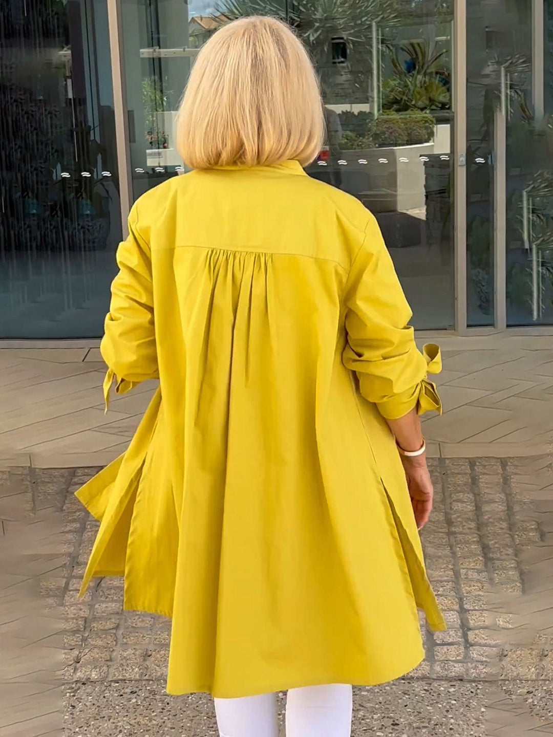 Liora – Long Shirt Jacket with Buttons