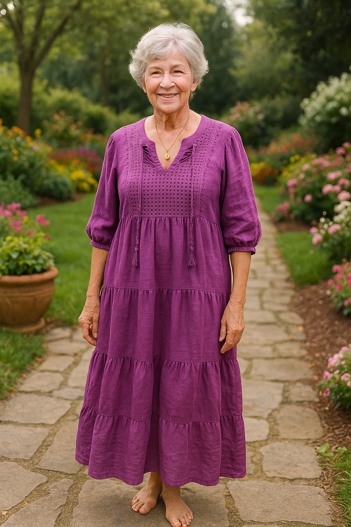 Janette - Summer Dress in Cotton Linen