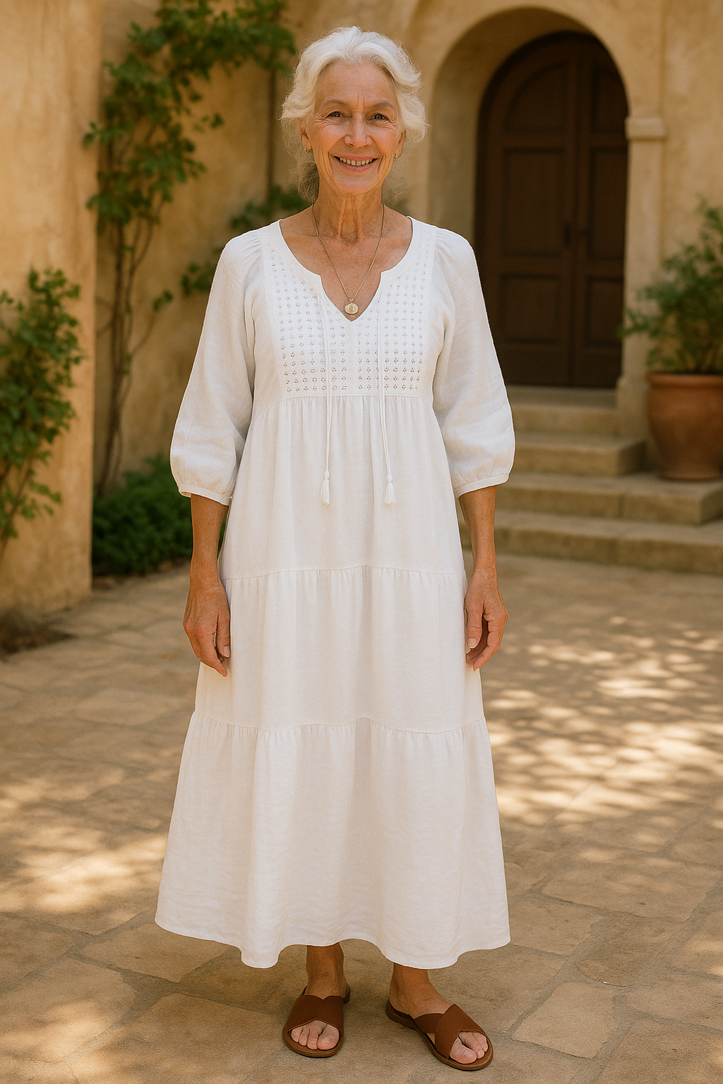 Janette - Summer Dress in Cotton Linen