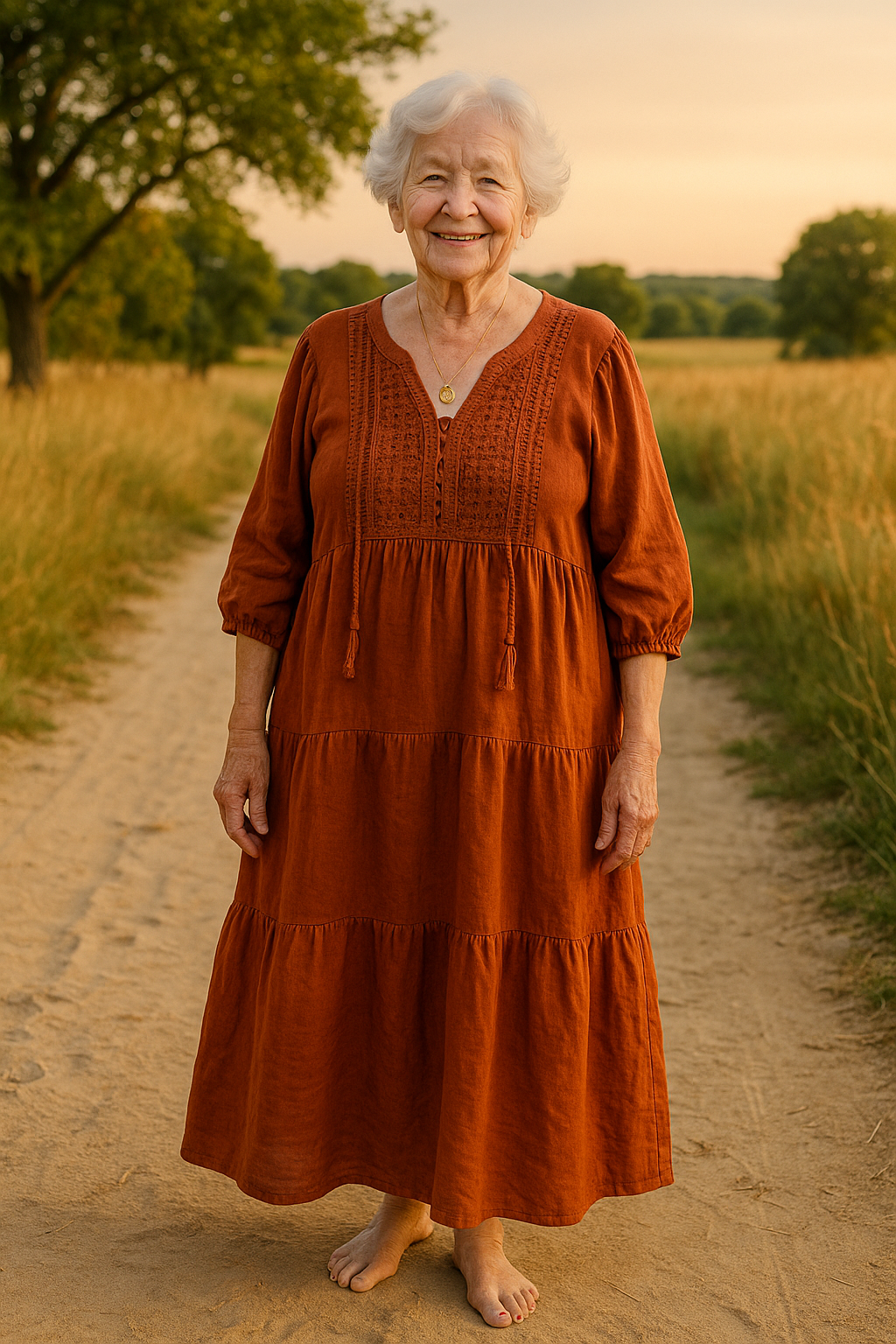 Janette - Summer Dress in Cotton Linen