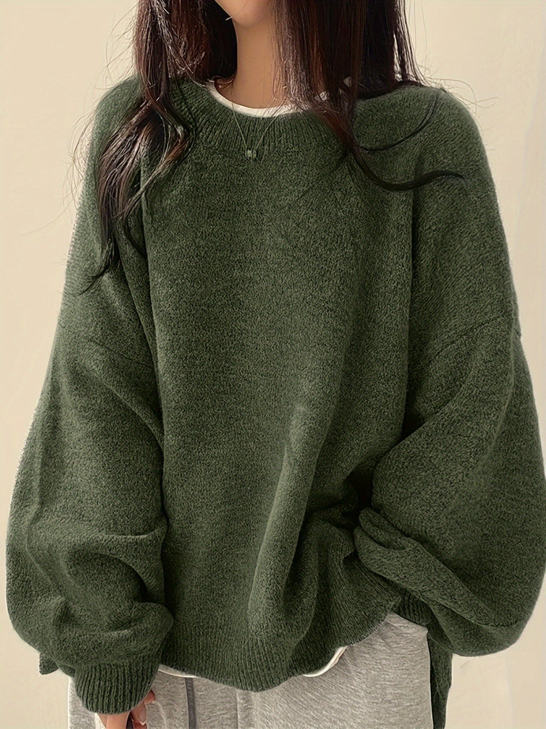 Enisa - Crew Neck Long Sleeve Sweater