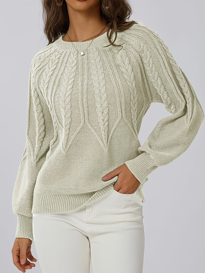 Harper – Cable Knit Crew Neck Sweater