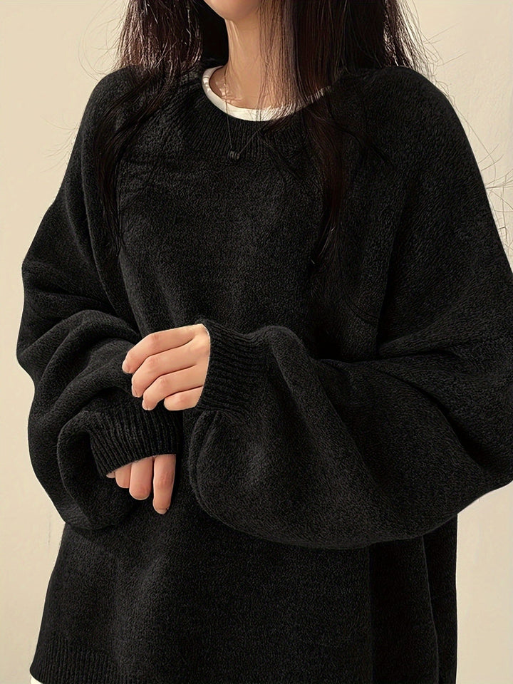 Enisa - Crew Neck Long Sleeve Sweater