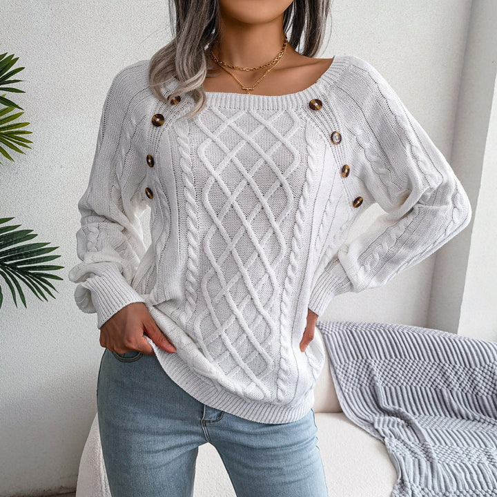 Judith - Shoulder-Button Cable Sweater