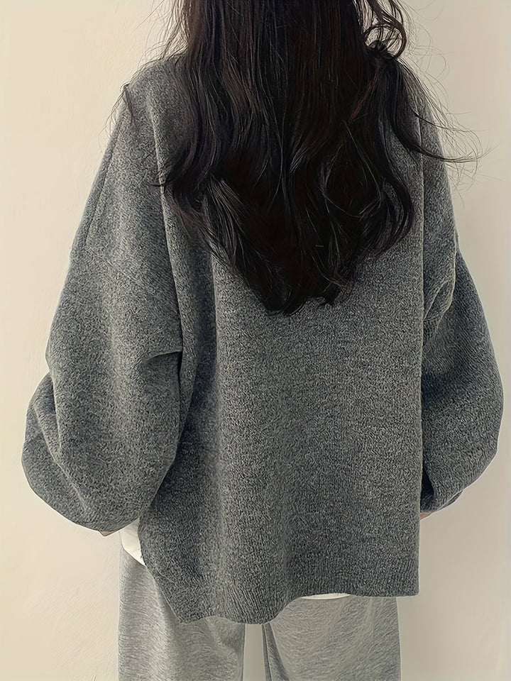 Enisa - Crew Neck Long Sleeve Sweater