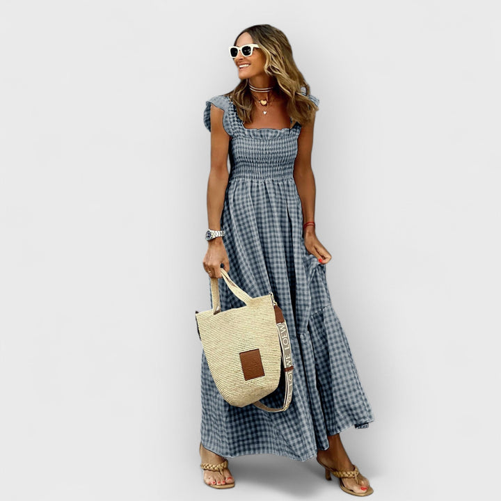 Belle – Graceful Plaid Dress That Flatters Every Curve
