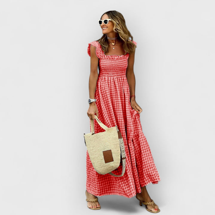 Belle – Graceful Plaid Dress That Flatters Every Curve