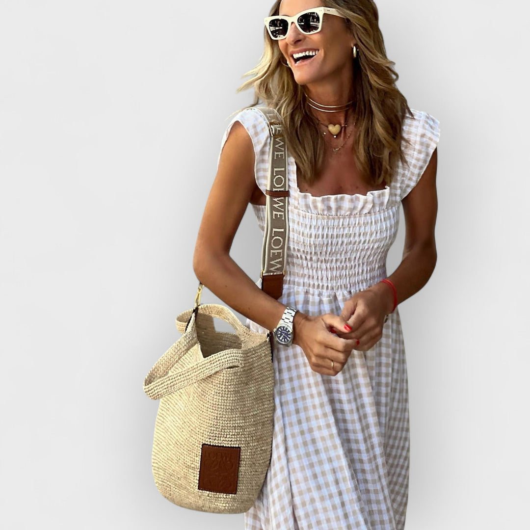 Belle – Graceful Plaid Dress That Flatters Every Curve