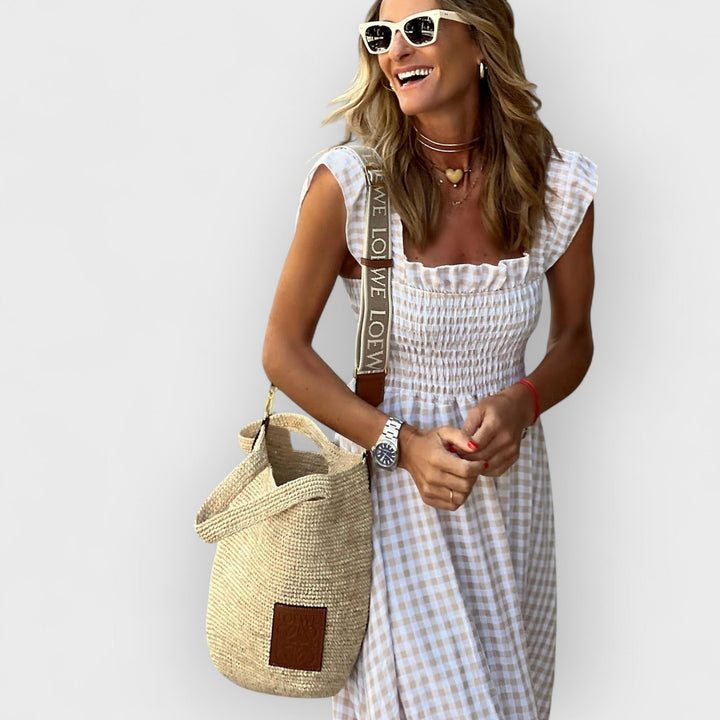 Belle – Graceful Plaid Dress That Flatters Every Curve