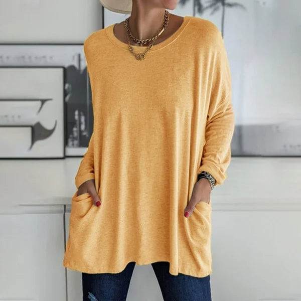 Aelira -Relaxed Long Sleeve Top