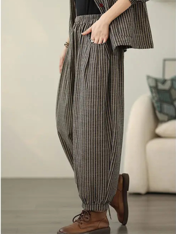 Jasmin - Chic Pinstripe Co-ord Set