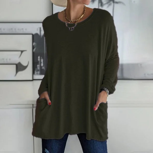 Aelira -Relaxed Long Sleeve Top