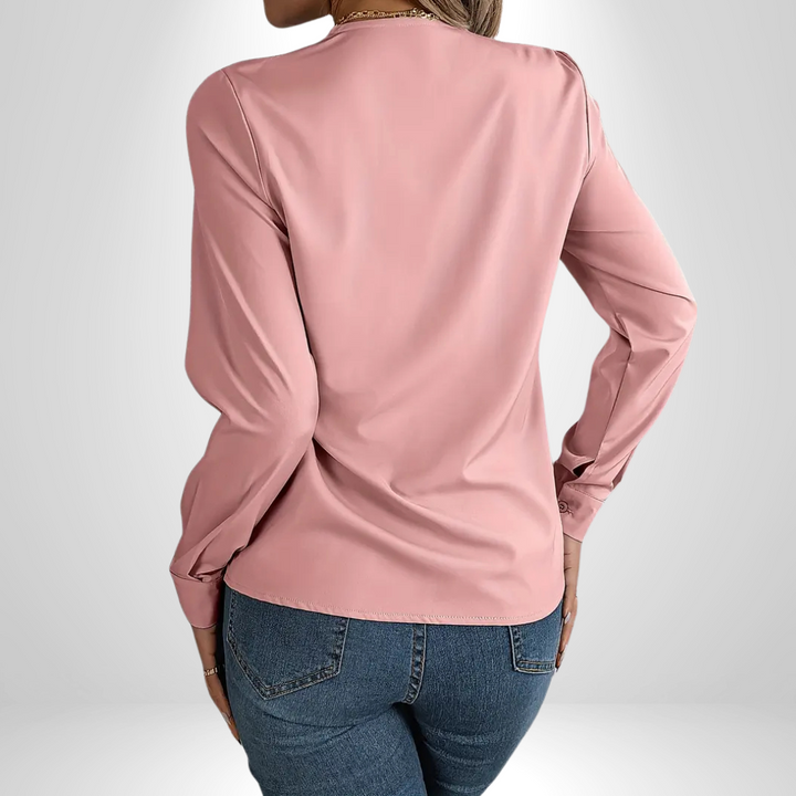 Lizzy – The Elegant V-Neck Blouse