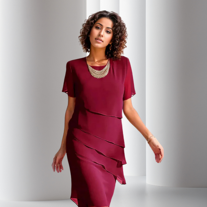Lea | Layered Chiffon Dress