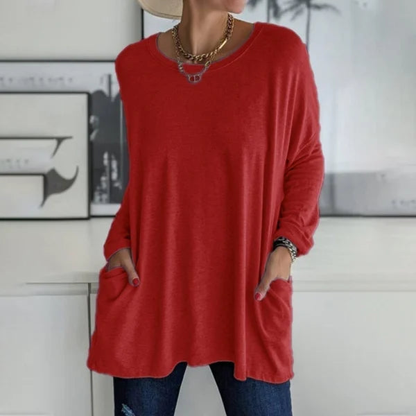 Aelira -Relaxed Long Sleeve Top