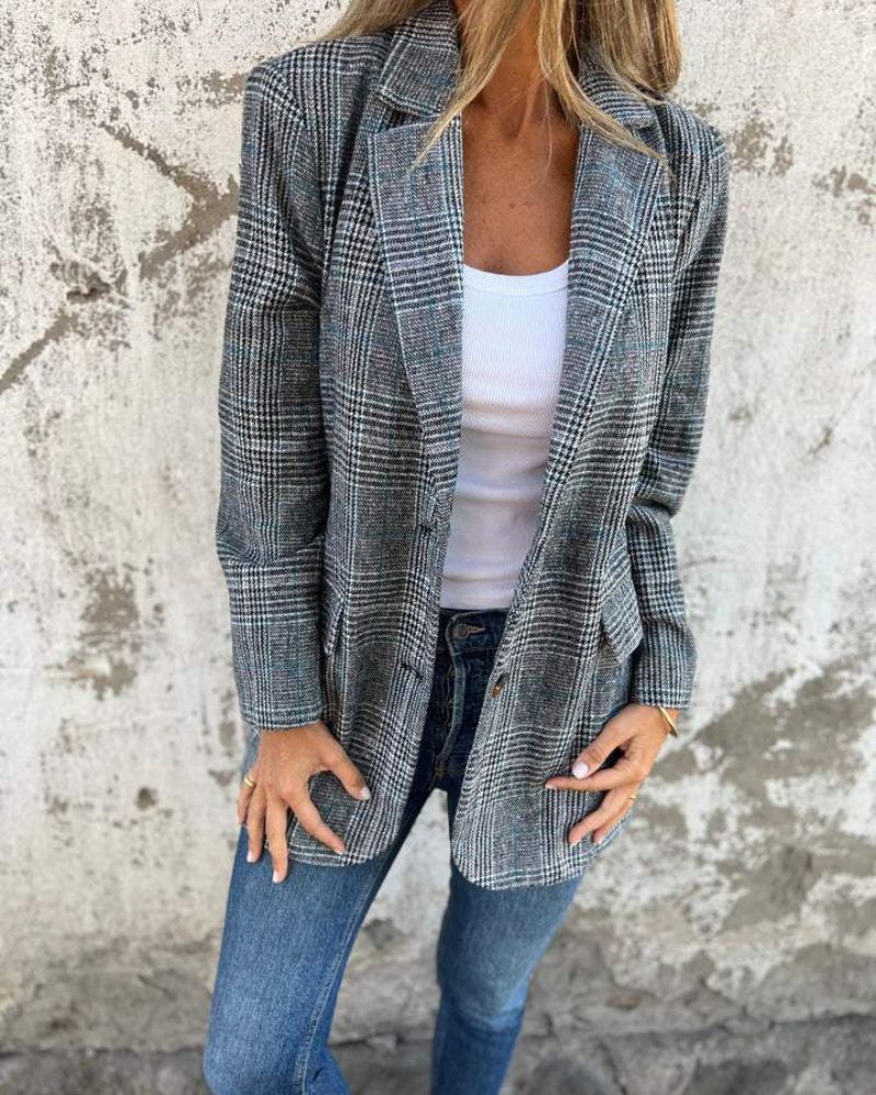 Kendra | Checked Blazer