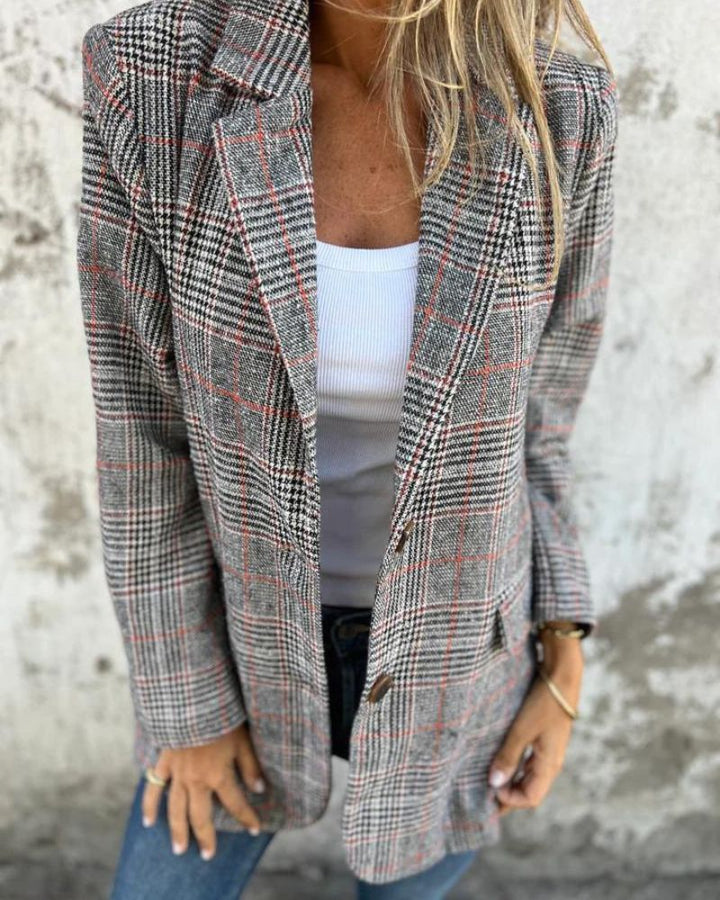 Kendra | Checked Blazer