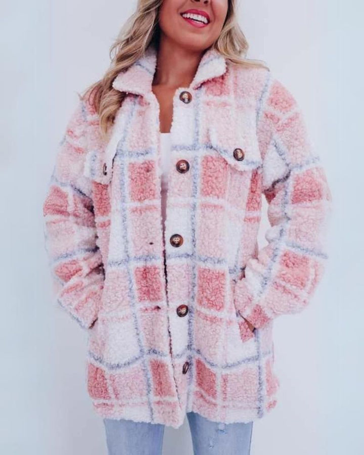 Norma - Fleece Plaid Jacket