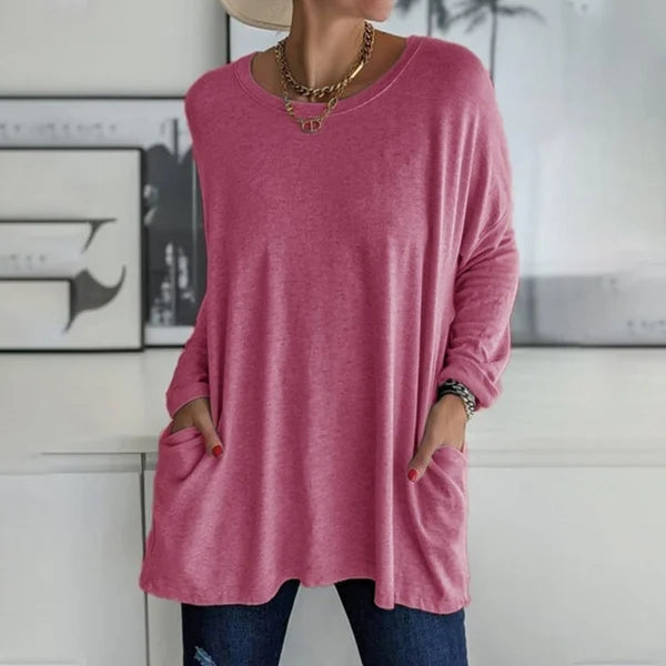 Aelira -Relaxed Long Sleeve Top