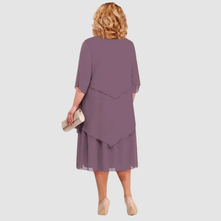 Elyce -  Elegant Chiffon Midi Dress