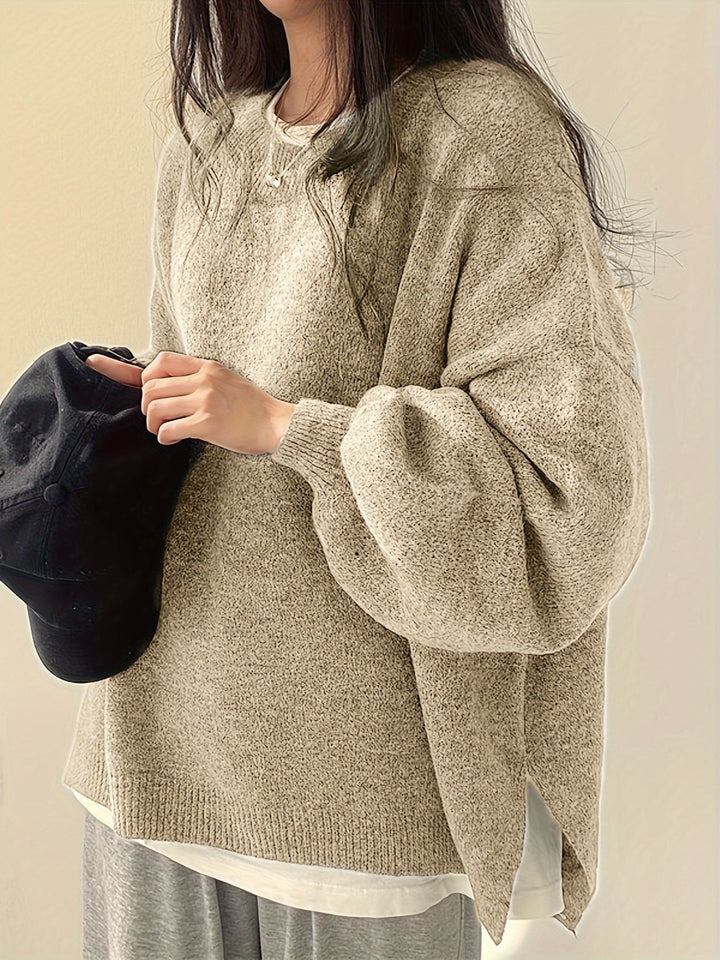 Enisa - Crew Neck Long Sleeve Sweater