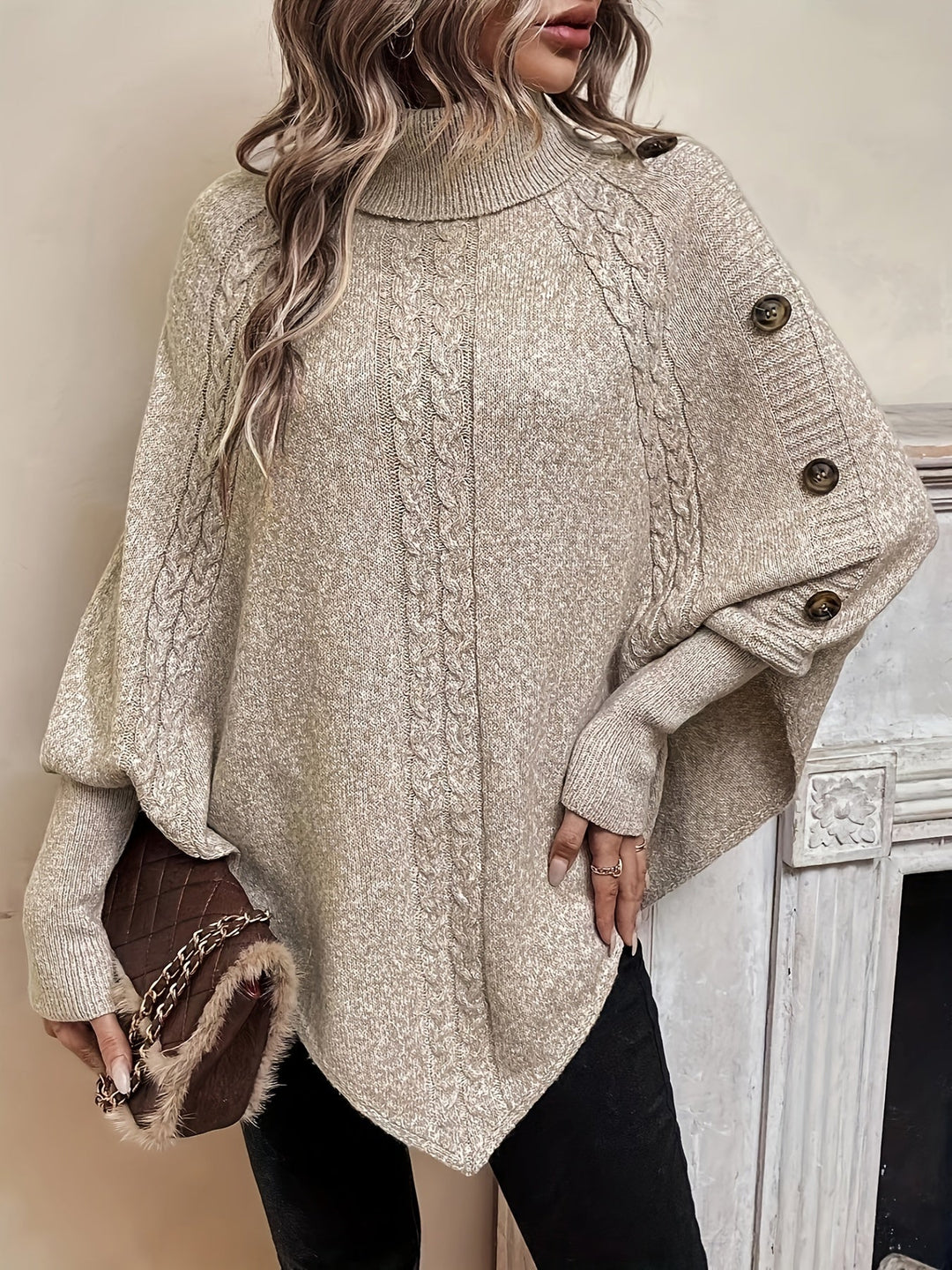 Beatrice - Soft Drape Knit Poncho