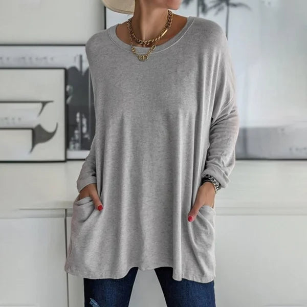 Aelira -Relaxed Long Sleeve Top