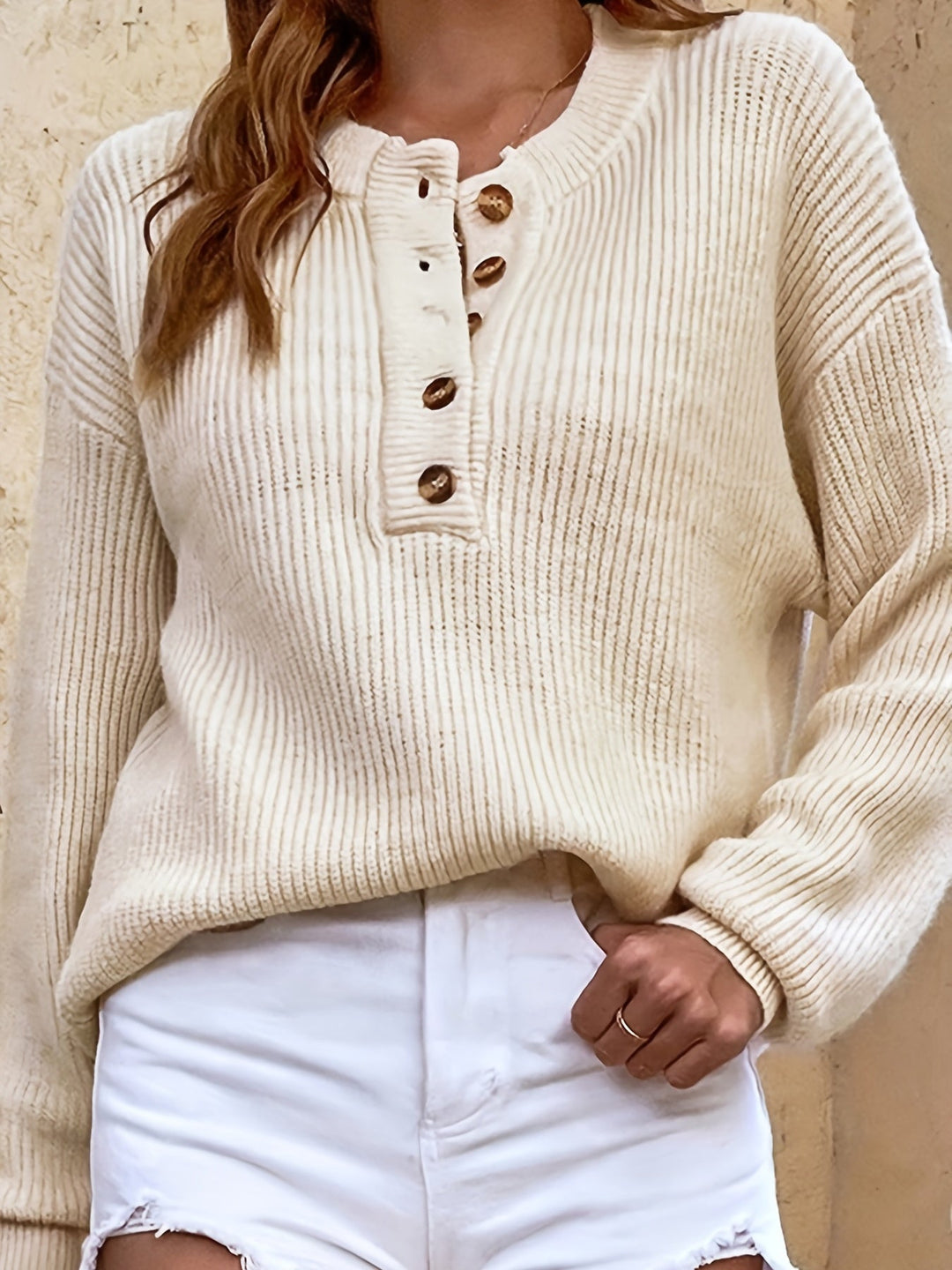 Zeline - Button Up Sweater With Long Sleeve