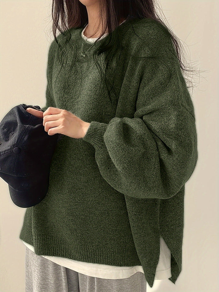 Enisa - Crew Neck Long Sleeve Sweater