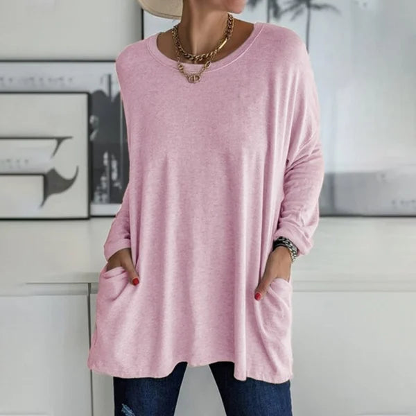 Aelira -Relaxed Long Sleeve Top