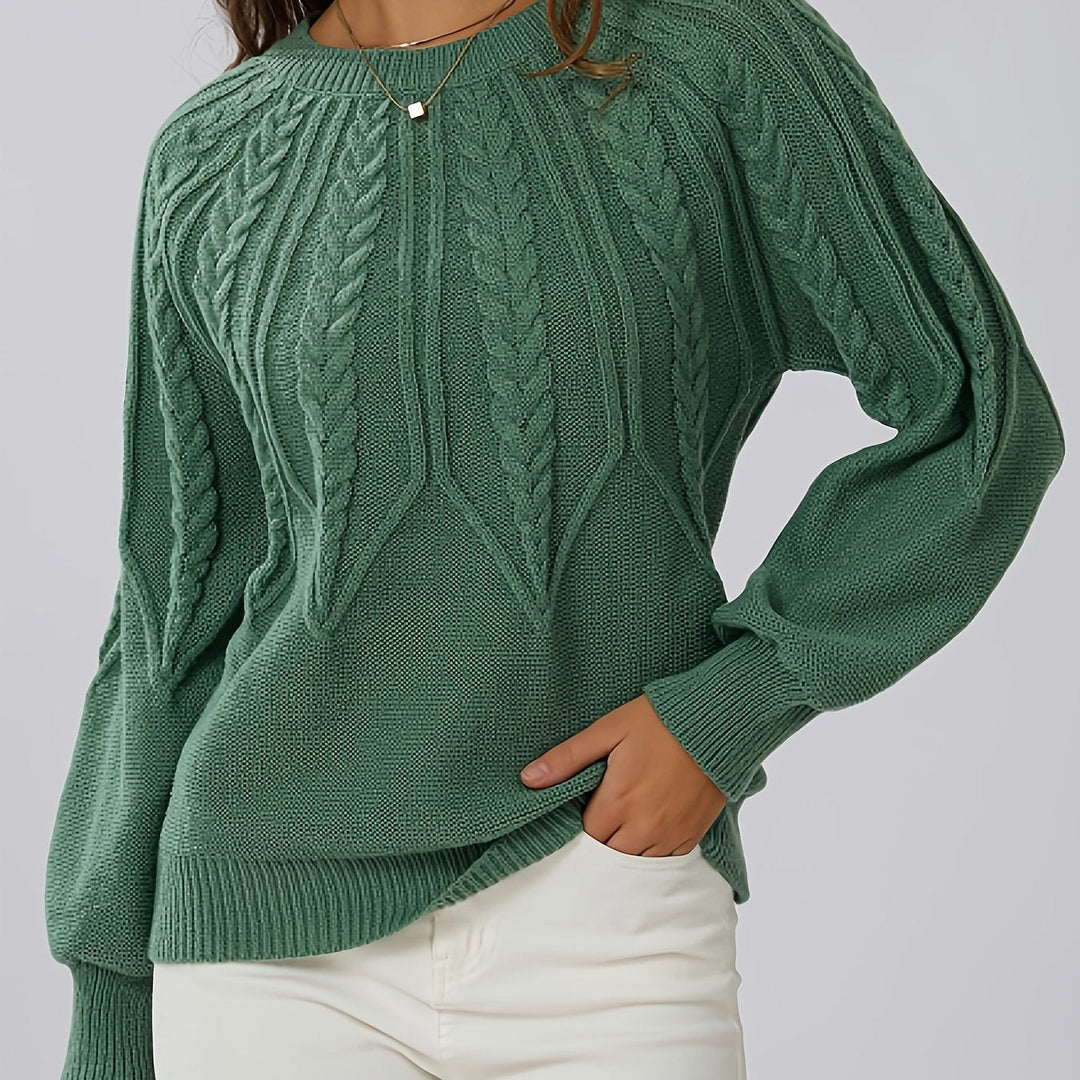 Harper – Cable Knit Crew Neck Sweater