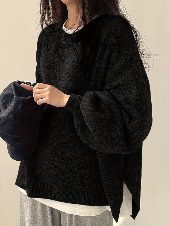 Enisa - Crew Neck Long Sleeve Sweater