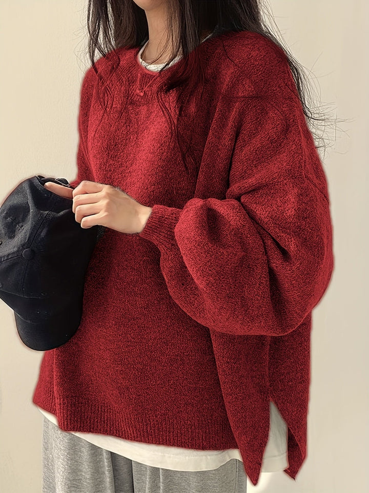 Enisa - Crew Neck Long Sleeve Sweater