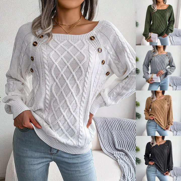 Judith - Shoulder-Button Cable Sweater