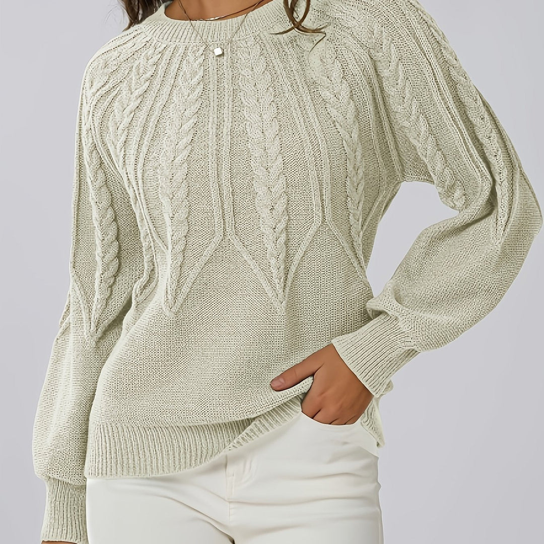 Harper – Cable Knit Crew Neck Sweater