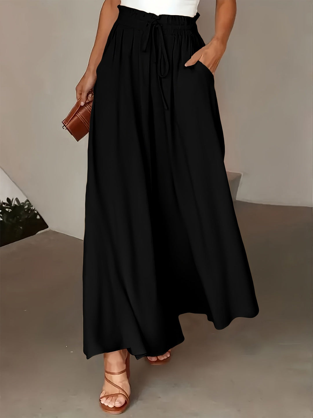 Lisa - Airy linen trousers with elastic waist