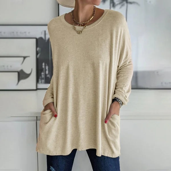 Aelira -Relaxed Long Sleeve Top