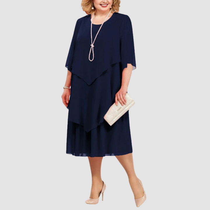 Elyce -  Elegant Chiffon Midi Dress