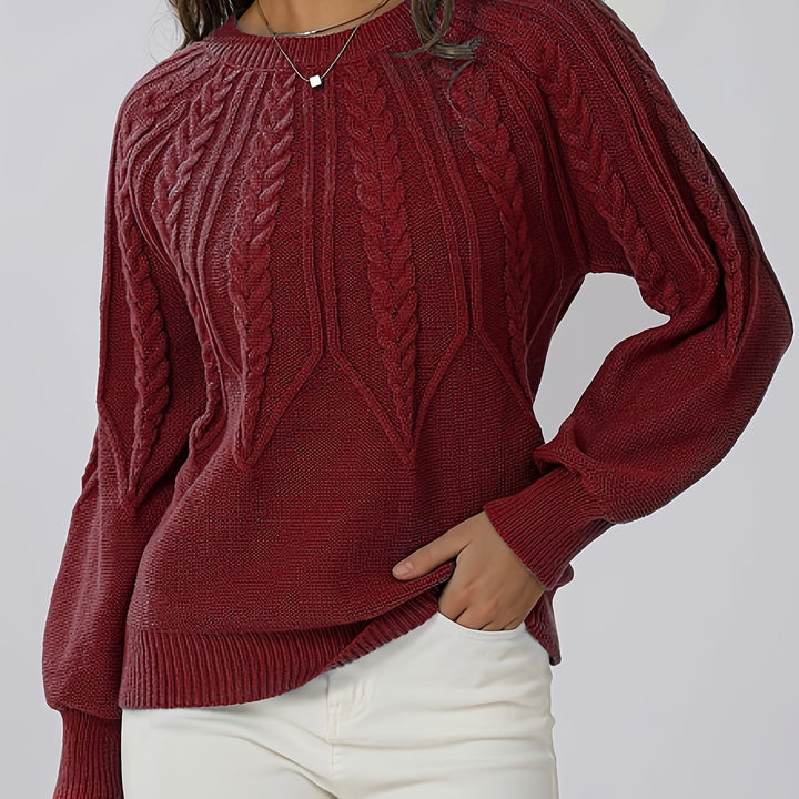 Harper – Cable Knit Crew Neck Sweater