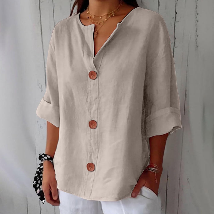 Romina – Airy and Comfortable Cotton-Linen Shirt with Buttons