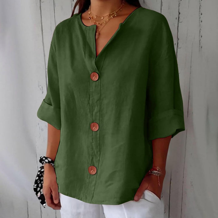 Romina – Airy and Comfortable Cotton-Linen Shirt with Buttons