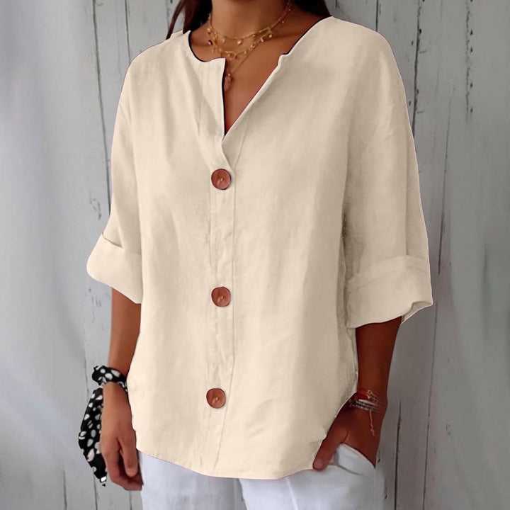 Romina – Airy and Comfortable Cotton-Linen Shirt with Buttons