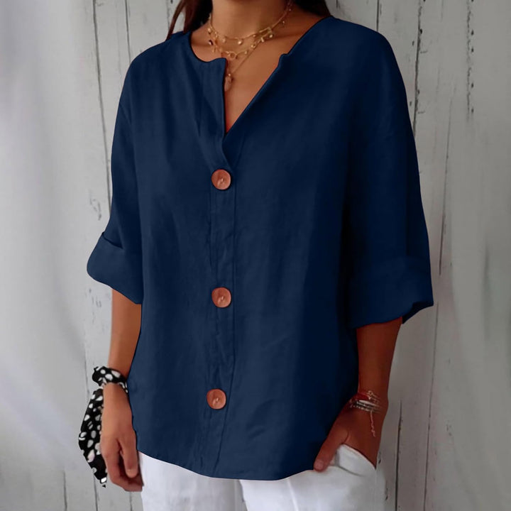 Romina – Airy and Comfortable Cotton-Linen Shirt with Buttons