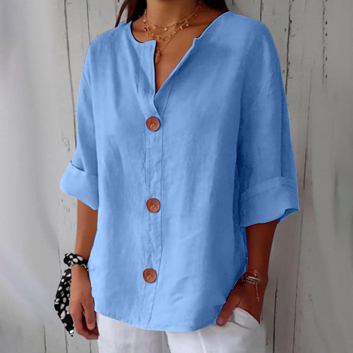 Romina – Airy and Comfortable Cotton-Linen Shirt with Buttons